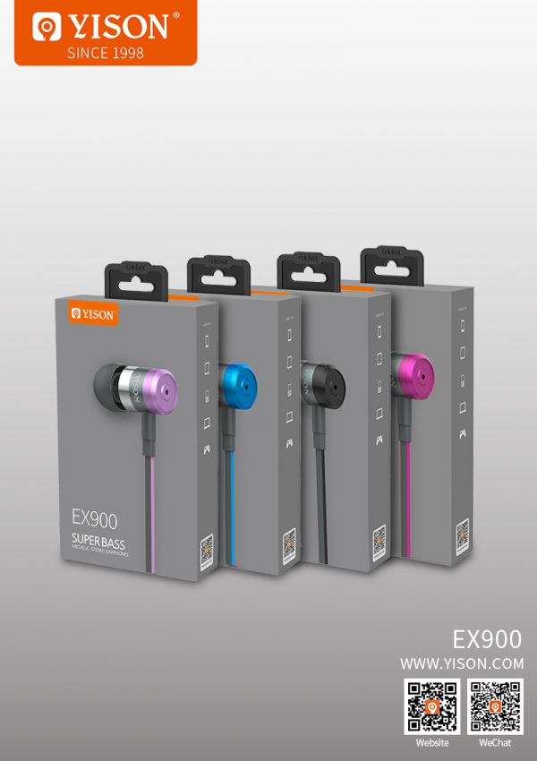YISON EX900 Super Bass Headset Wired Earphone (Black)